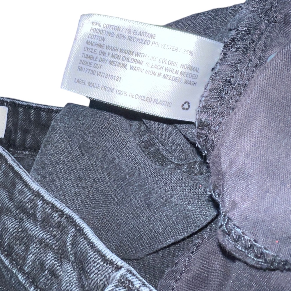 A New Day Black Wash High Waist Jean Shorts Women’s Size 12 - Picture 5 of 5